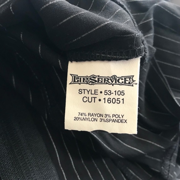 Gangsta Pranksta Pinstripe Keyhole Top - Picture 8 of 8